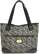 Tommy Hilfiger Сумки - Tommy Hilfiger Logo Shopper Tote in Black / Alpaca (TH HANDBAGS, TOTES, PURSES, BAGS)