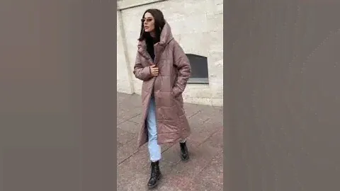 Женский пуховик осенне-зимний до -15° из эко кожи на синтепоне 200 в размерах от 48 до 58