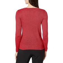 Tommy Hilfiger Lurex Rib V-Neck Sweater