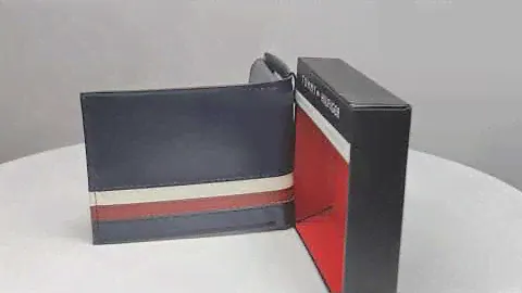 Кошелëк   Tommy Hilfiger  мужской синий кожаный новый с системой  RFID