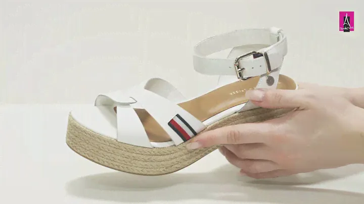 Видеообзор I Женские эспадрильи TOMMY HILFIGER TH INTERLACE MID HEEL SANDAL 2526771
